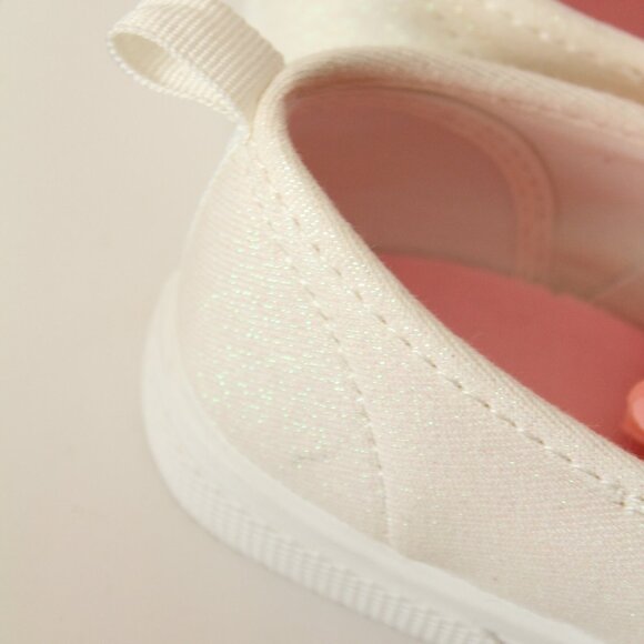 Carters Size 12 Cream Canvas Dress Shoes Easter - Picture 3 of 5